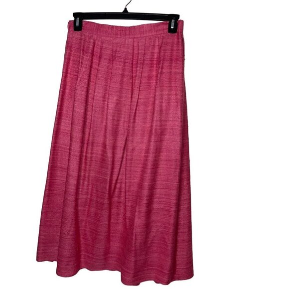 Jaxsport Vintage Womens A Line Midi Skirt Size 12 Pink Pleated Lined Pure Silk - Picture 3 of 13